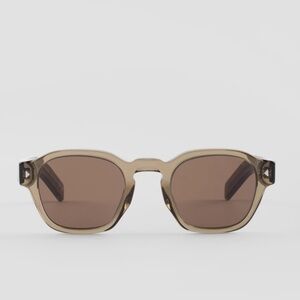 Prada 52MM Round Brown Sunglasses
